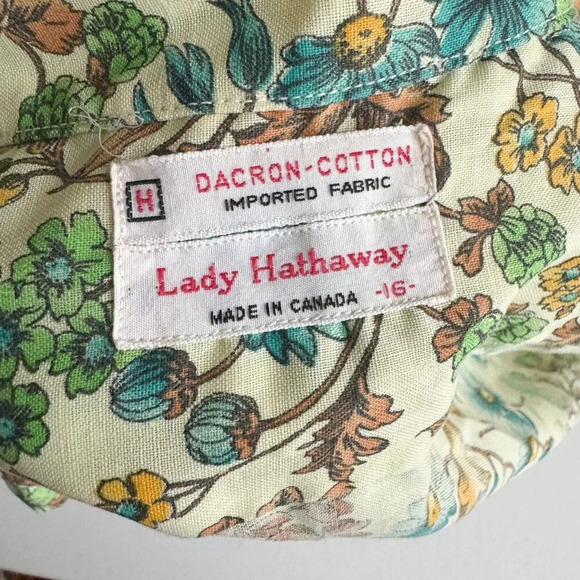 Lady Hathaway Fine Floral Print Cotton Button Down Blouse M - Picture 2 of 7